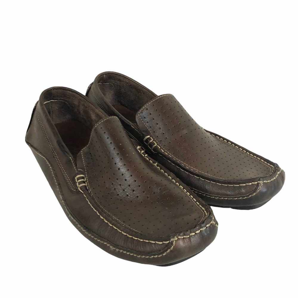 CLARKS England Leather Driving Loafers Shoes 8.5M